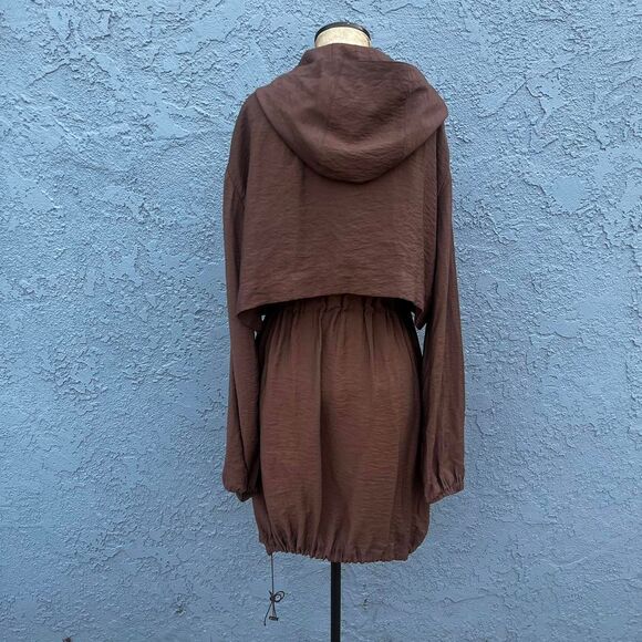 Bailey 44 Women's Brown Silk Trench Jacket Small luxe - Picture 6 of 8